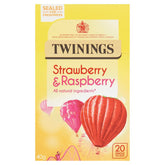 Twinings - Strawberry & Raspberry Tea - 20 Tea Bags - Continental Food Store